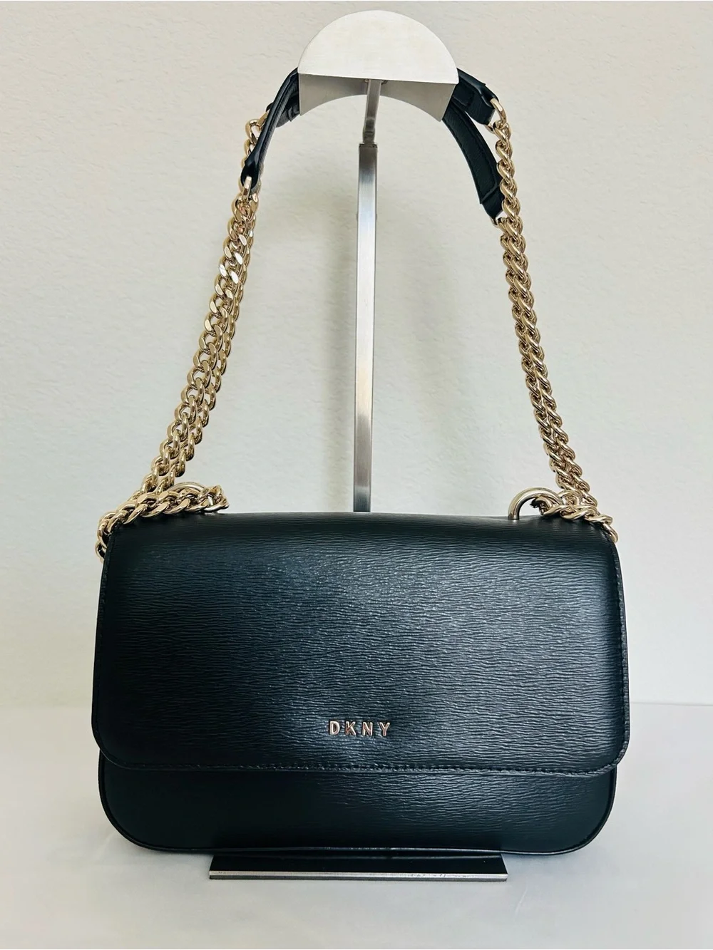 🖤DKNY🖤Black Leather Chain Convertible Shoulder Bag ~ NWT